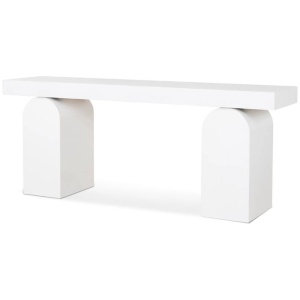 Junon 1.9m New Elm Console Table - Full White by Interior Secrets - AfterPay Available