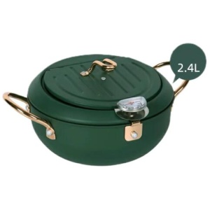 Justcook 20cm JSHS-YZG0320-1 Double Handle Tempura Karaga Fryer Pot Frying Pan
