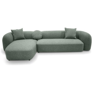 Justus 3 Seater Left Chaise Sofa - Amazon Green by Interior Secrets - AfterPay Available