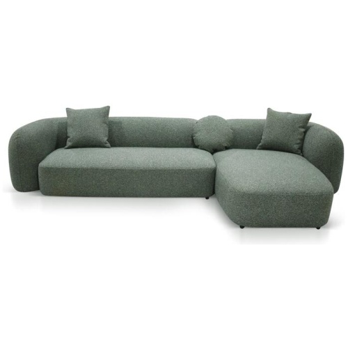 Justus 3 Seater Right Chaise Sofa - Amazon Green by Interior Secrets - AfterPay Available