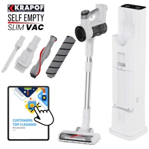 KRAPOF® Auto Clean Self Empty Slim Power Vac Cordless Stick Vacuum