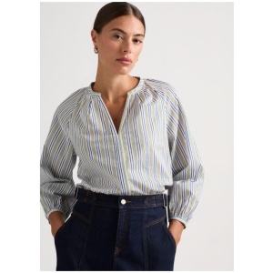 Kairi Striped Cotton Blouse