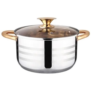 Kaisa Villa 5.8 Litre Casserole Pot Stainless Steel Induction Cooking Stock Stew