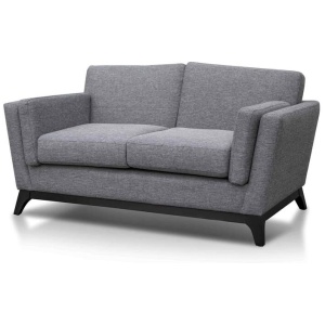Karla 2 Seater Fabric Sofa - Graphite Grey by Interior Secrets - AfterPay Available