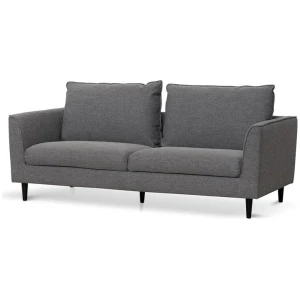 Kavan 3 Seater Fabric Sofa - Graphite Grey with Black Leg by Interior Secrets - AfterPay Available