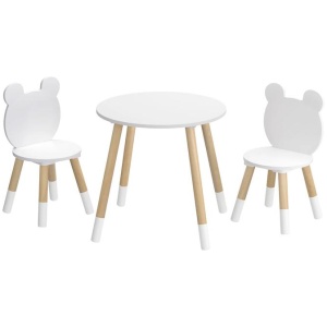 Keezi 3 Piece Kids Table and Chairs Set Activity Playing Study Children Desk