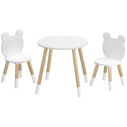 Keezi 3 Piece Kids Table and Chairs Set Activity Playing Study Children Desk
