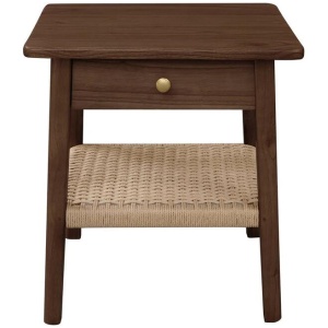 Kelly 1-Drawer Bedside Table (Walnut)