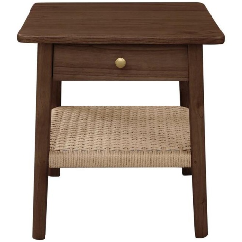 Kelly 1-Drawer Bedside Table (Walnut)