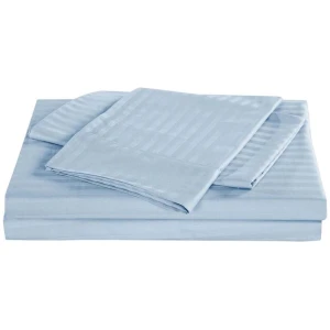 Kensington 1200 Thread Count 100% Egyptian Cotton Sheet Set Stripe Hotel Grade - King - Chambray