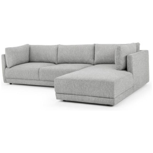 Kerry 3 Seater Fabric Right Chaise Fabric Sofa - Graphite Grey - Last One by Interior Secrets - AfterPay Available