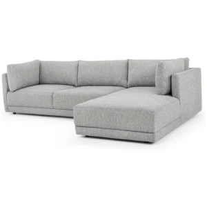 Kerry 3 Seater Fabric Right Chaise Fabric Sofa - Graphite Grey - Last One by Interior Secrets - AfterPay Available