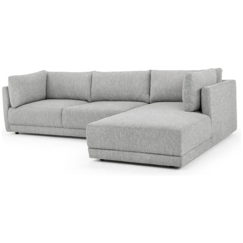 Kerry 3 Seater Fabric Right Chaise Fabric Sofa - Graphite Grey - Last One by Interior Secrets - AfterPay Available