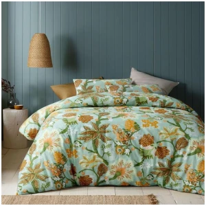 Kienze Washed Cotton Printed Quilt Cover Set by Accessorize Queen