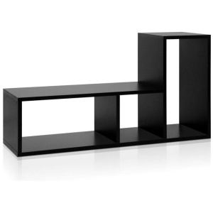 Kings DIY L Shaped Display Shelf - Black