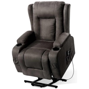 Kings Electric Recliner Chair Lift Heated Massage Chairs Fabric Lounge Sofa