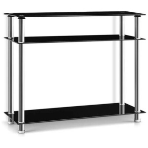 Kings Entry Hall Console Table - Black & Silver