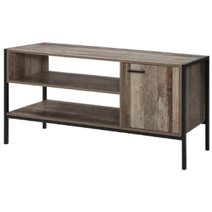 Kings TV Cabinet Entertainment Unit Stand Storage Wood Industrial Rustic 124cm