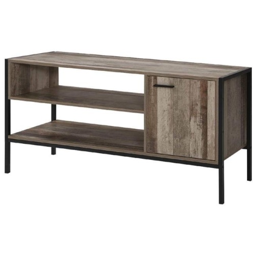 Kings TV Cabinet Entertainment Unit Stand Storage Wood Industrial Rustic 124cm