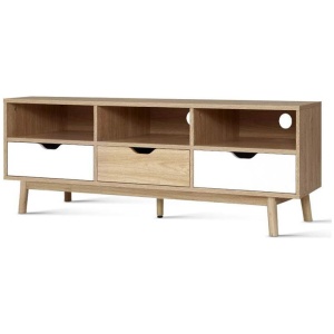 Kings TV Cabinet Entertainment Unit Stand Wooden Storage 140cm Scandinavian