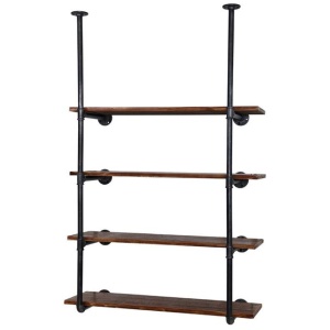 Kings Wall Display Shelves Industrial Bookshelf DIY Pipe Shelf Rustic Brackets