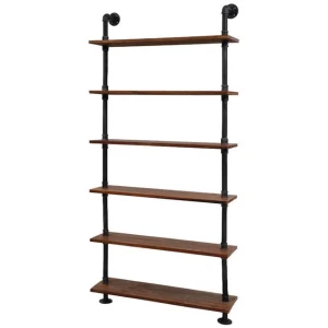 Kings Wall Shelves Display Bookshelf Rustic Vintage DIY Pipe Shelf Brackets