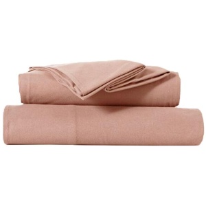 Kingtex Ultra-Soft Micro Flannel Sheet Set 40 cm Wall Rose Pink Queen