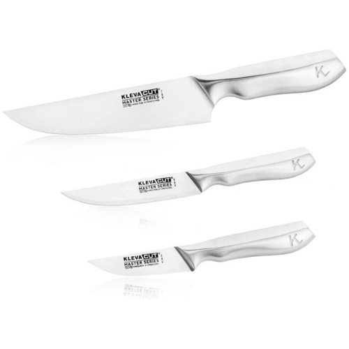 KlevaCut® Master Series New 3pc Knife Set - Chef, Utility + Paring Knives