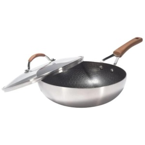 Kylin 3 Layer Stainless Steel Non Stick Noka Wok 30cm