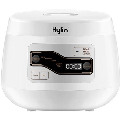 Kylin Electric Multi-Function 4 Cups Ceramic Pot Rice Cooker 2L White AU-K1020