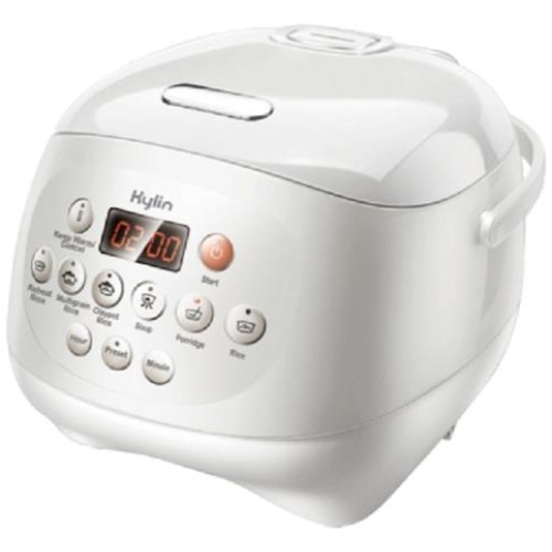 Kylin Electric No Coating Non-stick Healthy Ceramic Rice Cooker in 6 Cups 3L - White
