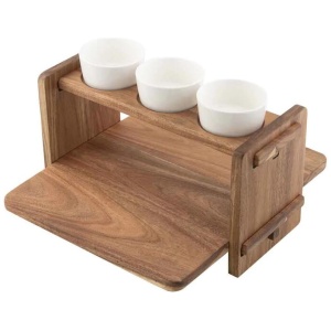 Ladelle Gather 2 Tier Serving Board With 3 Bowls
