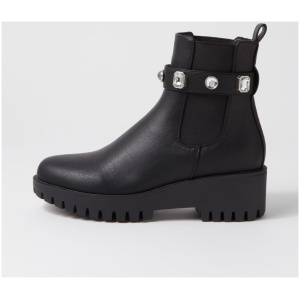 Laguna Quays Diamond Lq Black Smooth Black Boots Womens Shoes Casual Ankle Boots
