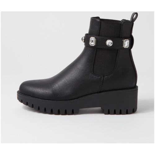 Laguna Quays Diamond Lq Black Smooth Black Boots Womens Shoes Casual Ankle Boots