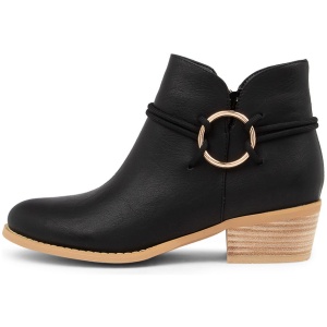Laguna Quays Electric Lq Black Smooth Black Boots Womens Shoes Casual Ankle Boots