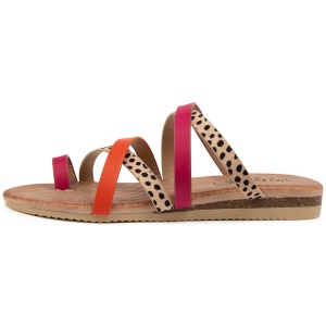 Laguna Quays Kalua Lq Orange Fuchsia Smooth Orange Fuchsia Sandals Womens Shoes Casual Sandals Flat Sandals