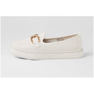 Laguna Quays Narda Lq White Smooth White Shoes Womens Shoes Casual Flat Shoes