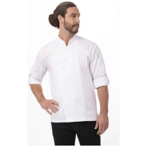 Lansing Men's White S Chef Jacket by Chef Works