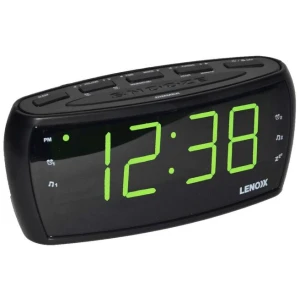 Large Number Alarm Clock & AM/FM Radio, Bold Green LED Time Screen