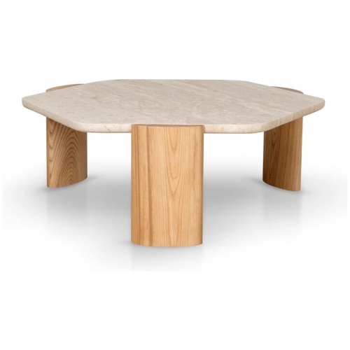 Larisa 100cm Travertine Coffee Table - Natural by Interior Secrets - AfterPay Available