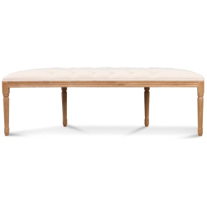 Lenora 1.48m Oak Bench -Light Beige by Interior Secrets - AfterPay Available