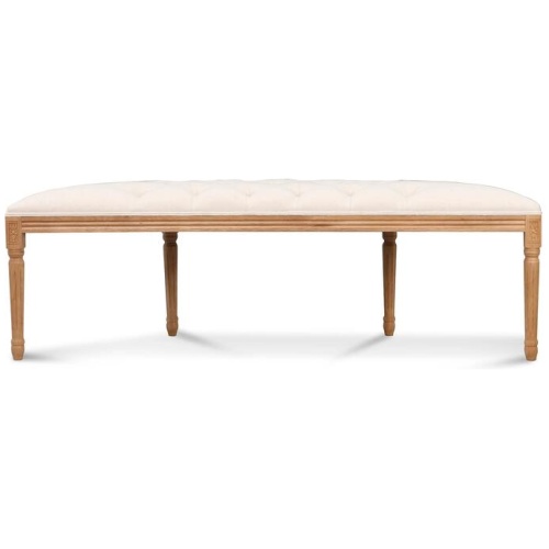 Lenora 1.48m Oak Bench -Light Beige by Interior Secrets - AfterPay Available