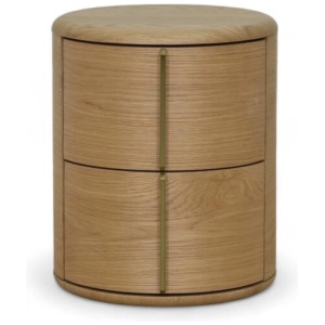 Leonard 46cm Round Bedside Table - Natural by Interior Secrets - AfterPay Available