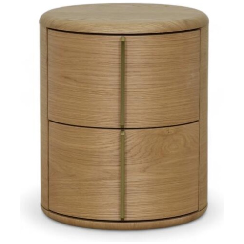 Leonard 46cm Round Bedside Table - Natural by Interior Secrets - AfterPay Available