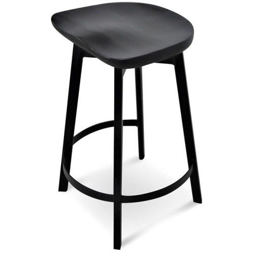 Lewis 65cm Bar Stool - Black by Interior Secrets - AfterPay Available