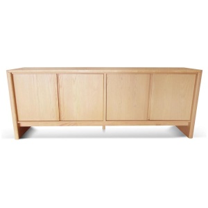 Linden 2.1m Travertine Top Sideboard Unit - Creme Ash by Interior Secrets - AfterPay Available
