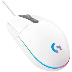 Logitech G203 LightSync RGB Colour Wave Optical Gaming Mouse - White