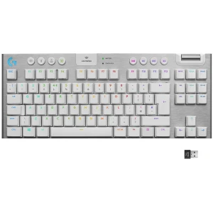 Logitech G915TKL Tenkeyless Wireless RGB LightSpeed Mechanical Gaming Keyboard - White English Layout Tactile