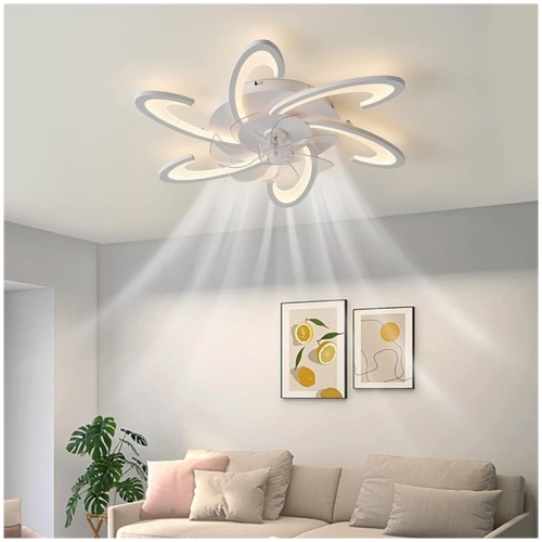 Low Ceiling Light Fan, Low Profile, 6 Wind Speed, 3 Colors (82 cm)