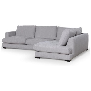 Lucinda 4 Seater Fabric Right Chaise Sofa - Oyster Beige by Interior Secrets - AfterPay Available